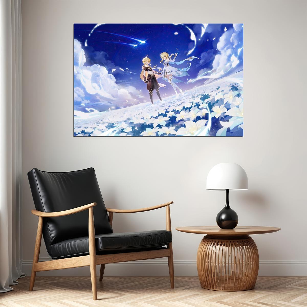 Genshin Impact Video Game Poster Action Rpg Wall Art Fantasy Adventure Print
