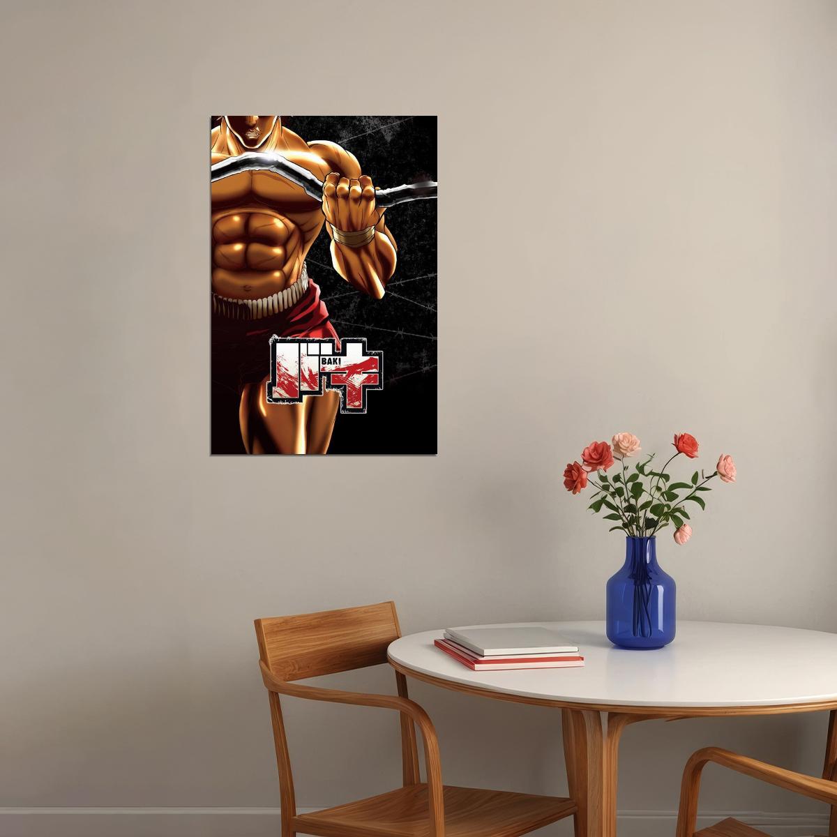 Baki The Grappler Anime Poster Japanese Animation Wall Art Martial Arts Manga Print - xonomax