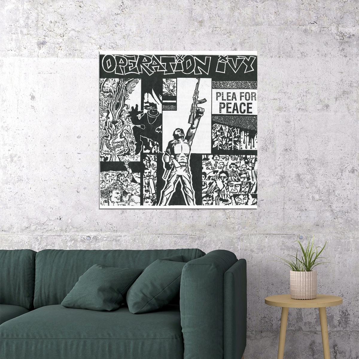Operation Ivy Plea For Peace Album Cover Art Punk Music Poster Wall Print - xonomax