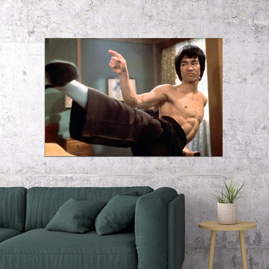 Bruce Lee Poster Martial Arts Legend Wall Art Action Star Print - xonomax