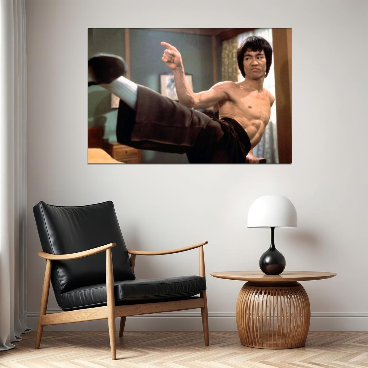 Bruce Lee Poster Martial Arts Legend Wall Art Action Star Print - xonomax