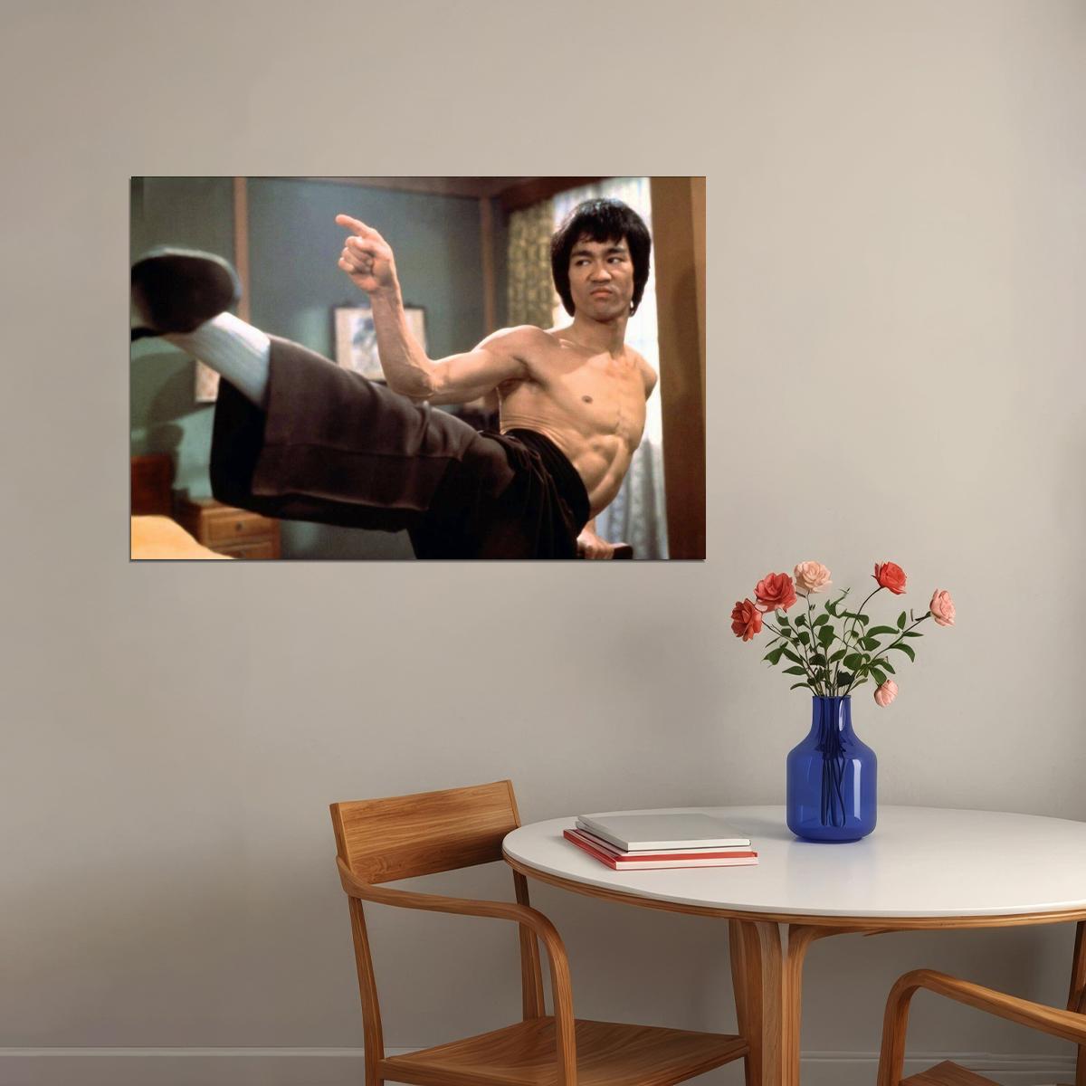 Bruce Lee Poster Martial Arts Legend Wall Art Action Star Print - xonomax