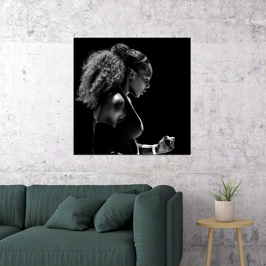 Serena Williams Tennis Poster Legendary Athlete Motivational Sports Print - xonomax