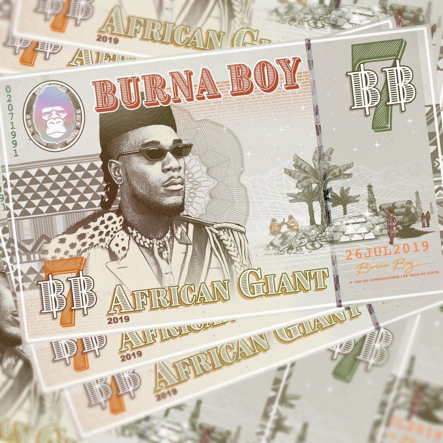Burna Boy Poster Afrobeats Music Wall Art Nigerian Singer Music Print - xonomax