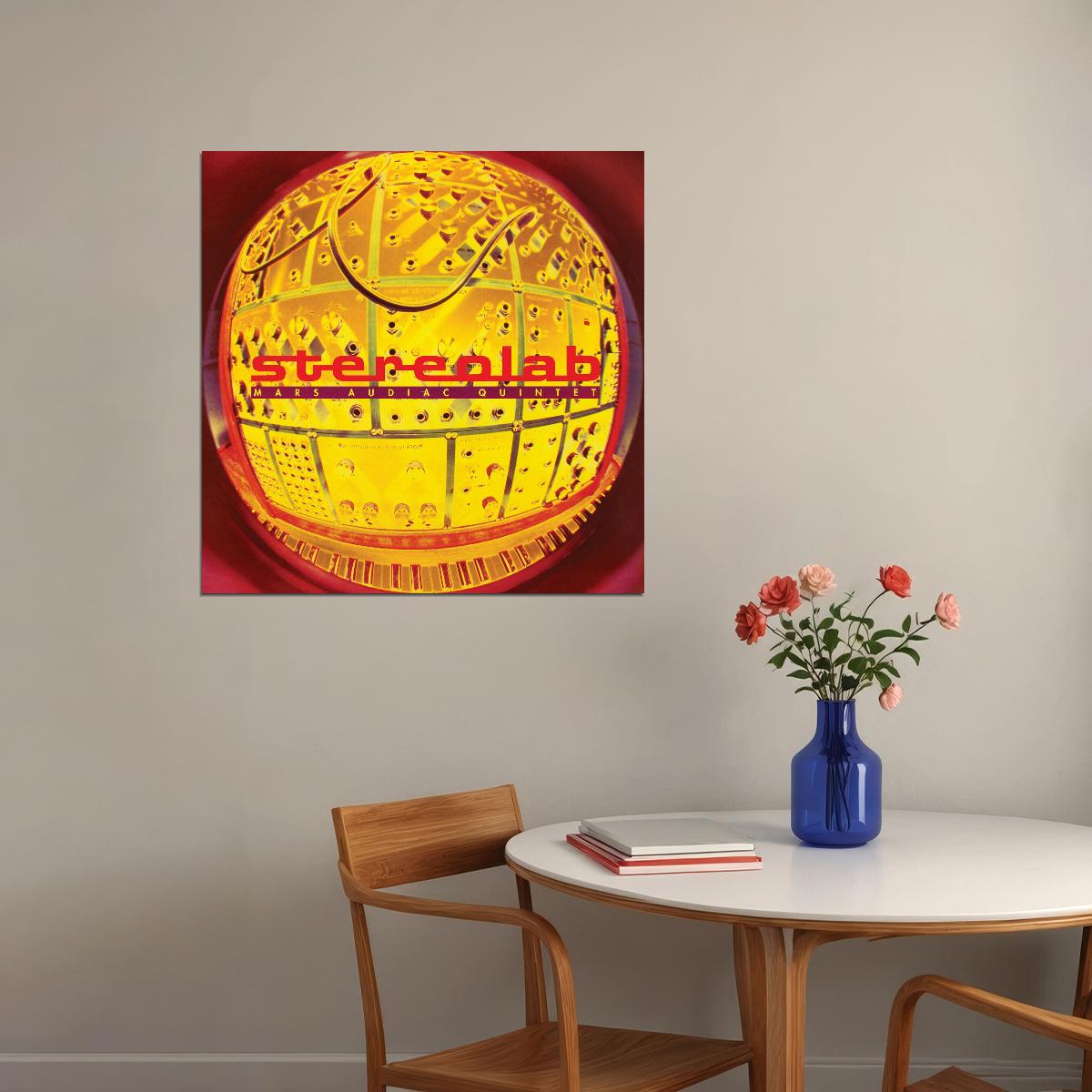 Stereolab Mars Audiac Quintet Album Cover Art Music Poster Band Print - xonomax