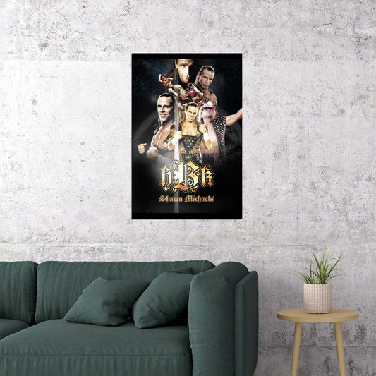Superstar Shawn Michaels Wrestling Poster Iconic Wwe Legend Wall Art - xonomax