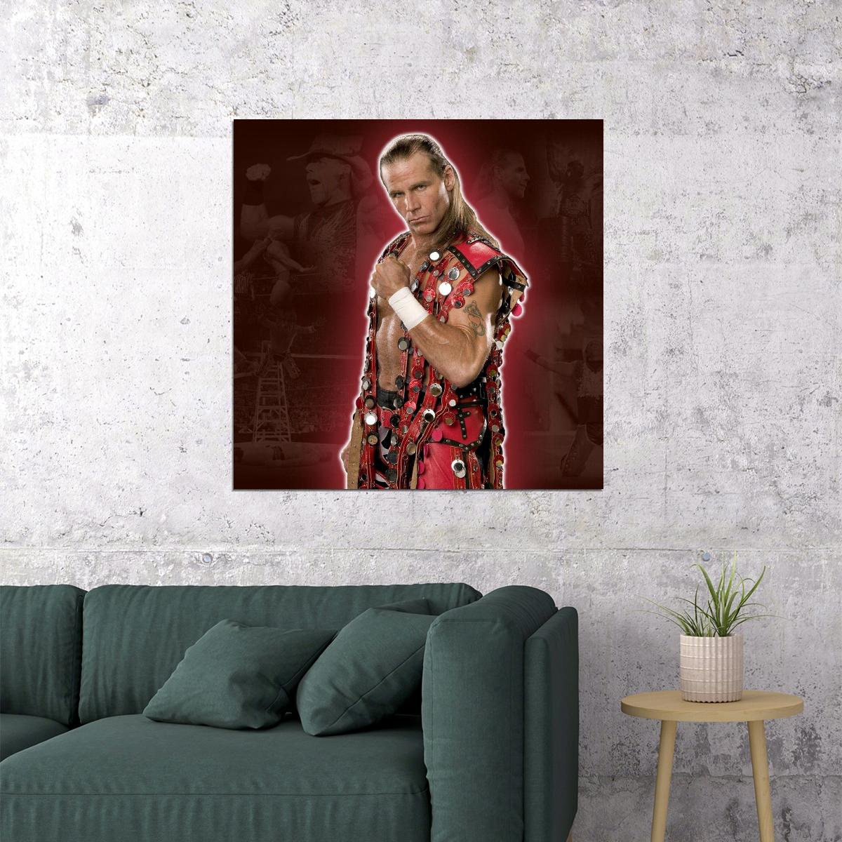 Superstar Shawn Michaels Wrestling Poster Iconic Wwe Legend Wall Art - xonomax