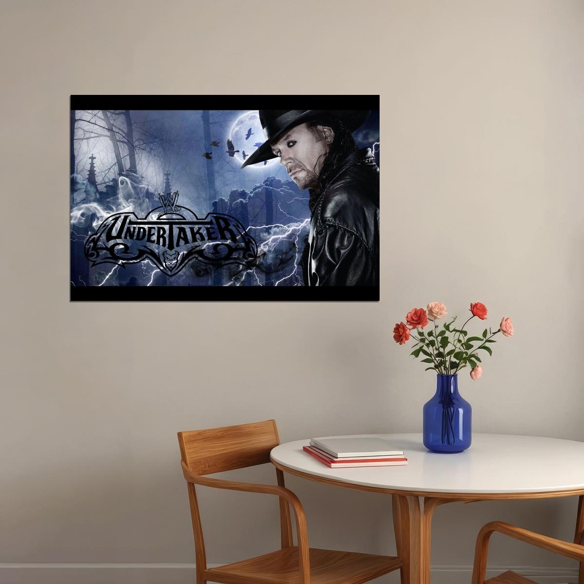 The Undertaker Wwe Wrestling Poster Inspirational Pro Wrestler Art Print - xonomax