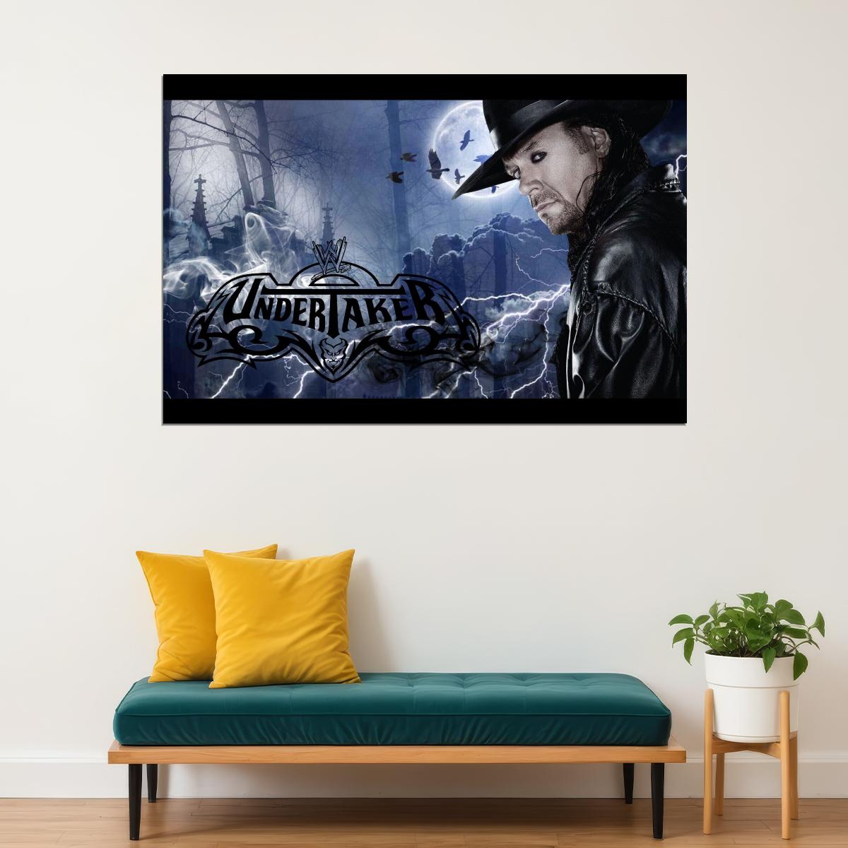 The Undertaker Wwe Wrestling Poster Inspirational Pro Wrestler Art Print - xonomax