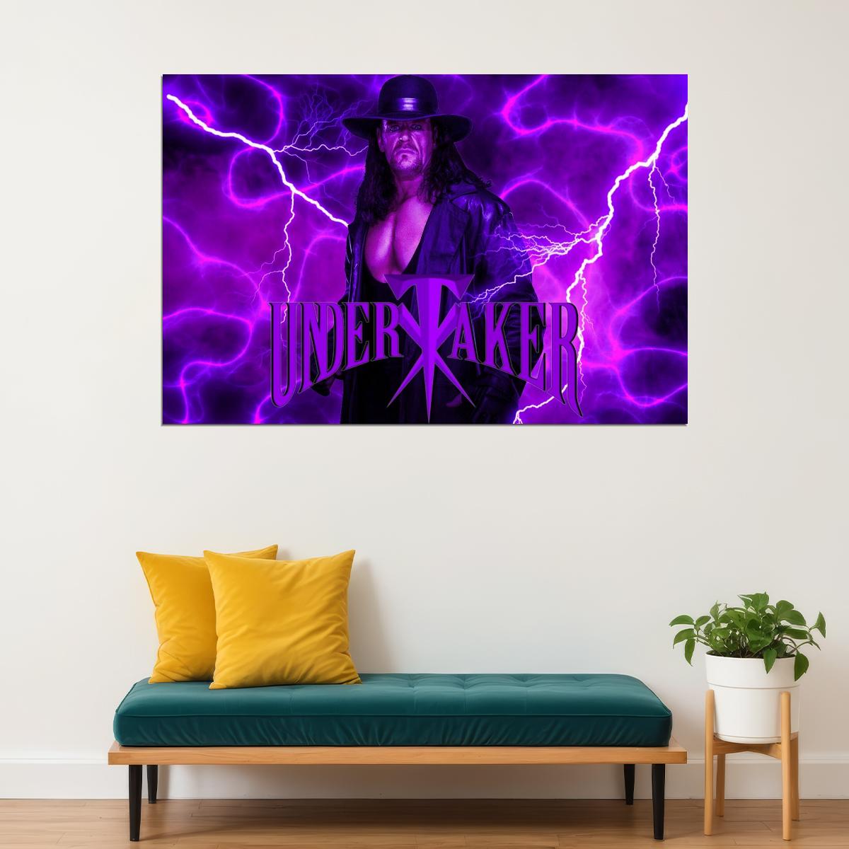The Undertaker Wwe Wrestling Poster Inspirational Pro Wrestler Art Print - xonomax