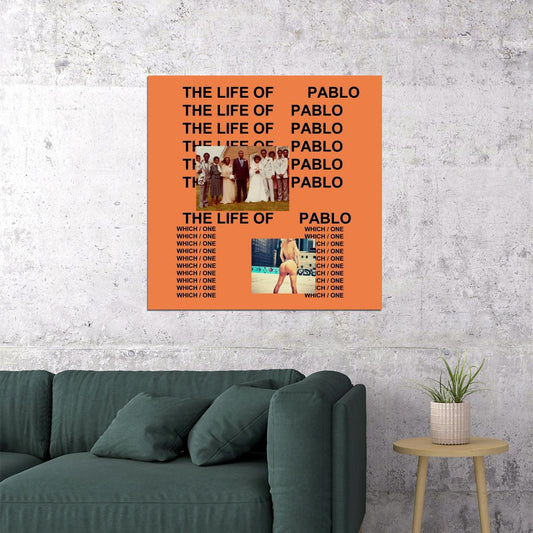 Kanye West The Life Of Pablo Album Cover Art Music Poster Rap Wall Print - xonomax