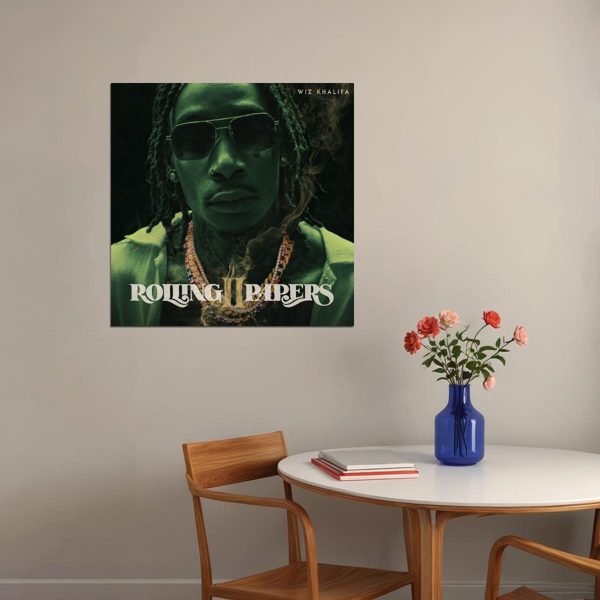 Wiz Khalifa Rolling Papers Album Cover Art Rapper Music Poster - xonomax
