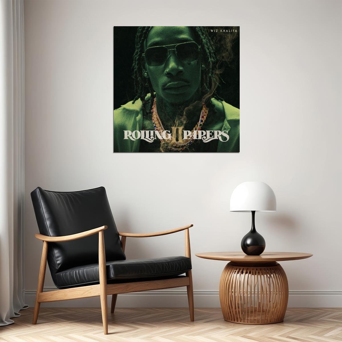 Wiz Khalifa Rolling Papers Album Cover Art Rapper Music Poster - xonomax