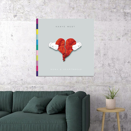 Kanye West 808s & Heartbreak Album Cover Art Music Poster Rap Wall Print - xonomax