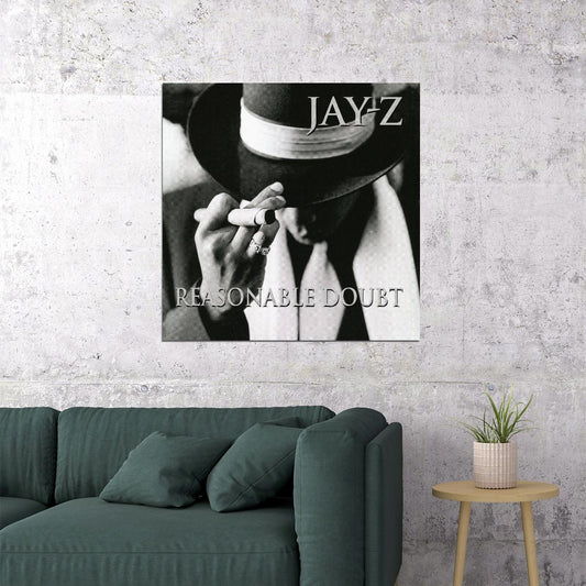 Jay-z Reasonable Doubt Album Cover Art Music Poster Rap Wall Print - xonomax