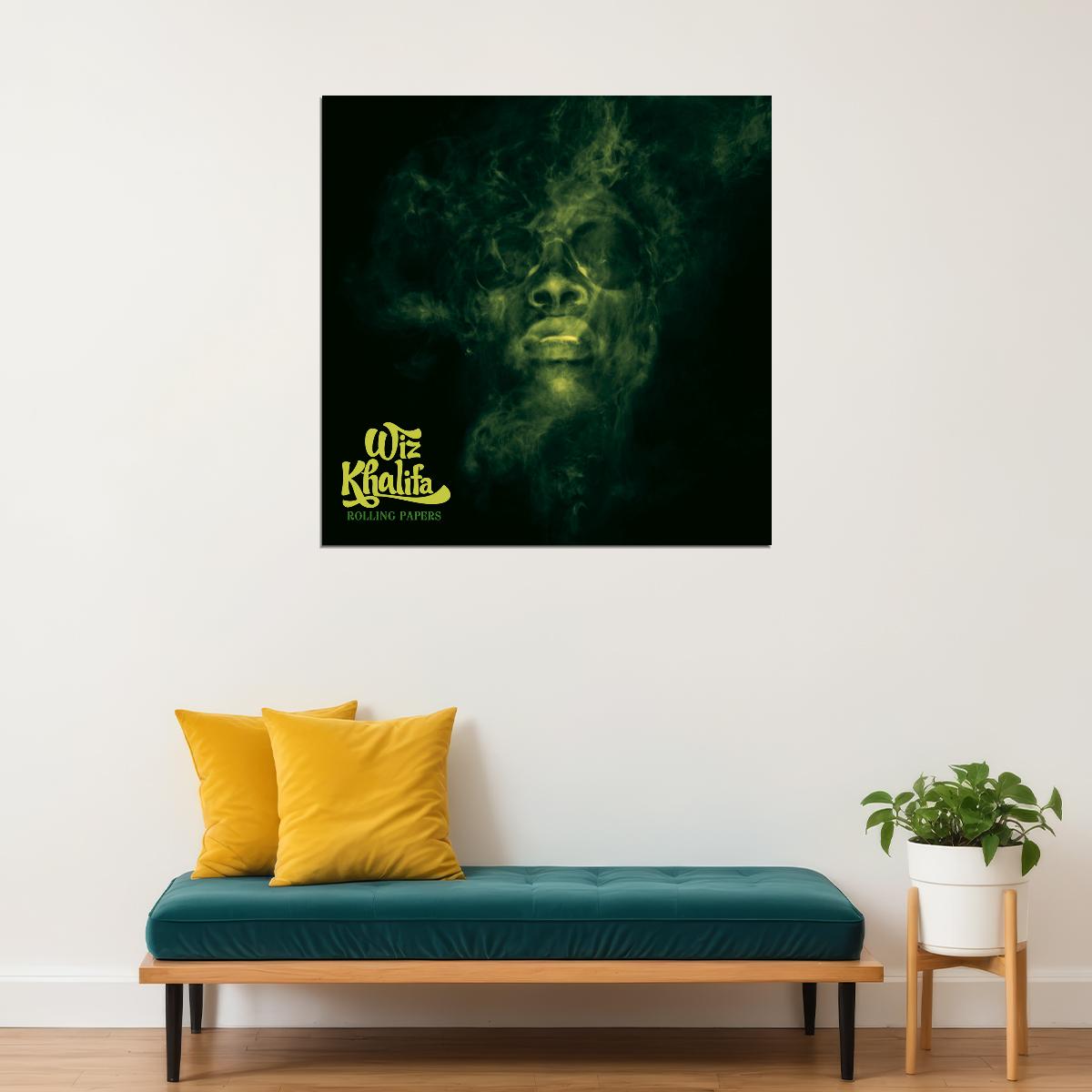 Wiz Khalifa Rolling Papers Album Cover Art Rapper Music Poster - xonomax