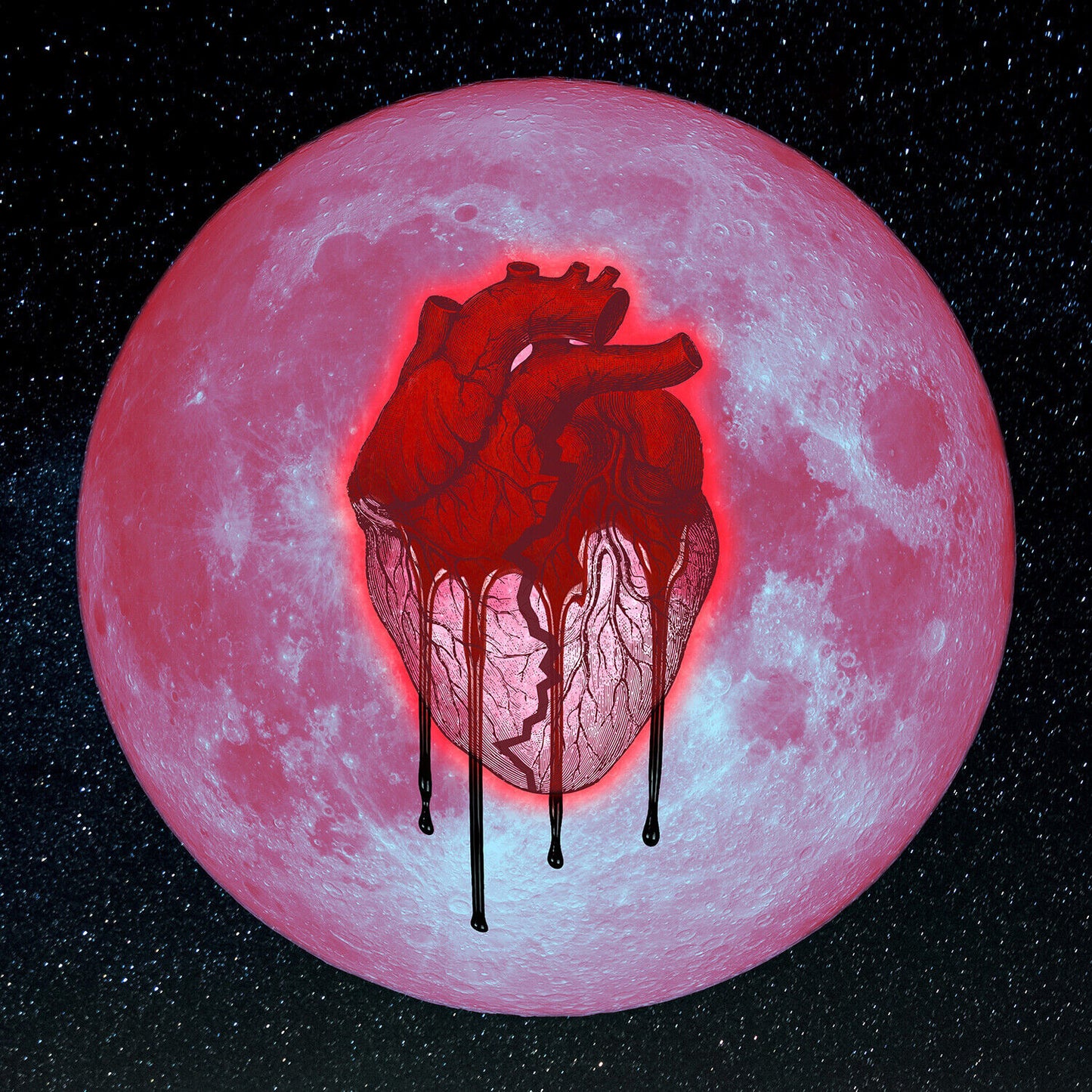 Chris Brown Heartbreak On Full Moon Album Cover Art R&b Music Poster Singer Music Print - xonomax