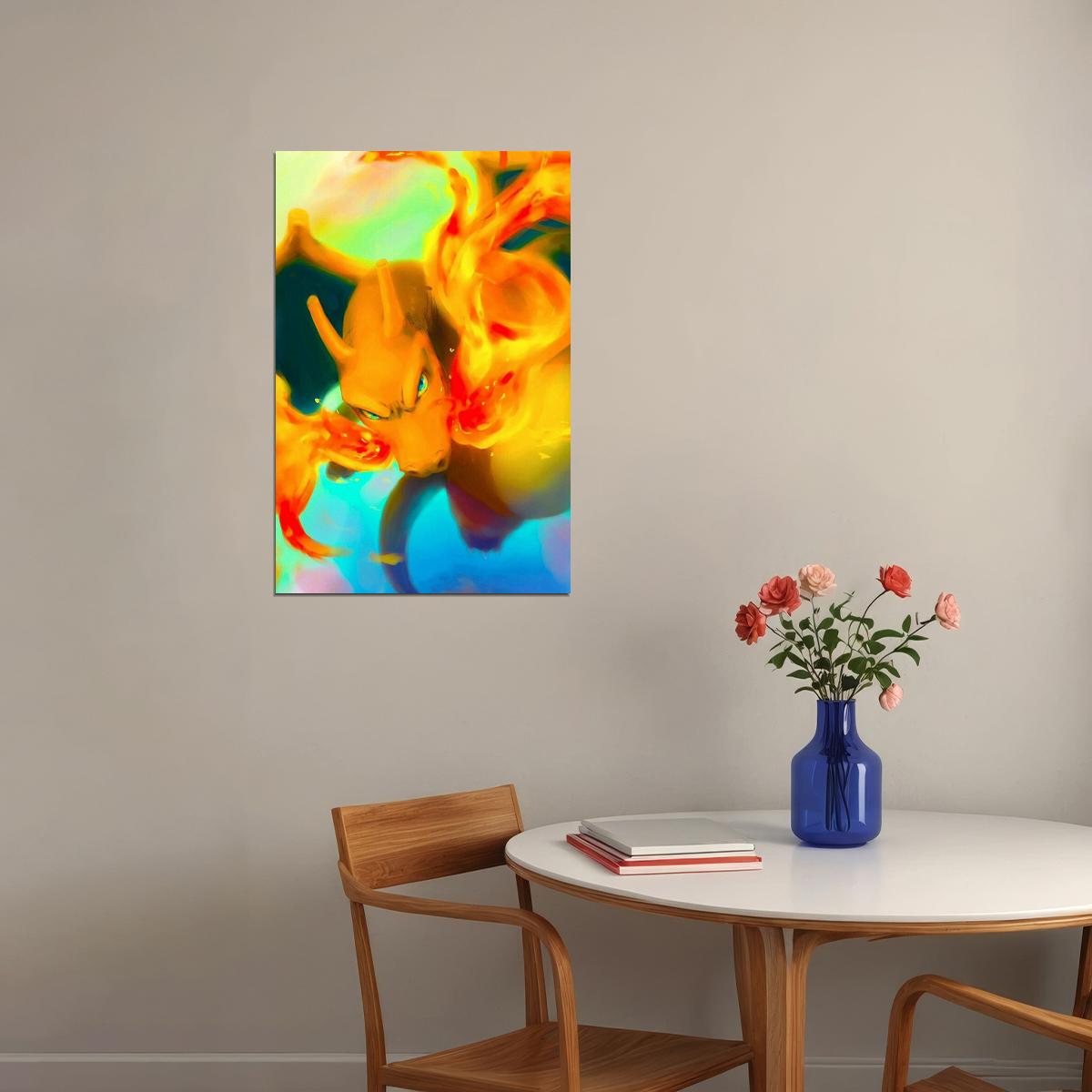 Pokemon Charizard Video Game Poster Nintendo Gamer Wall Print - xonomax