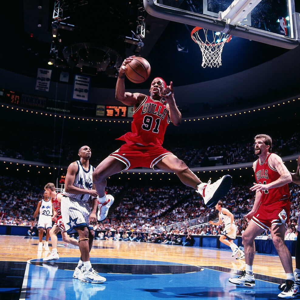 Dennis Rodman Basketball Poster Nba Legend Wall Art Chicago Bulls Sports Print - xonomax