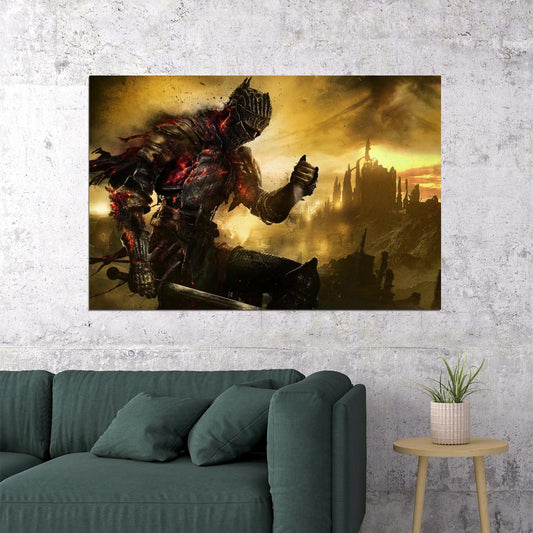 Dark Souls Video Game Poster Action Rpg Wall Art Gaming Print - xonomax