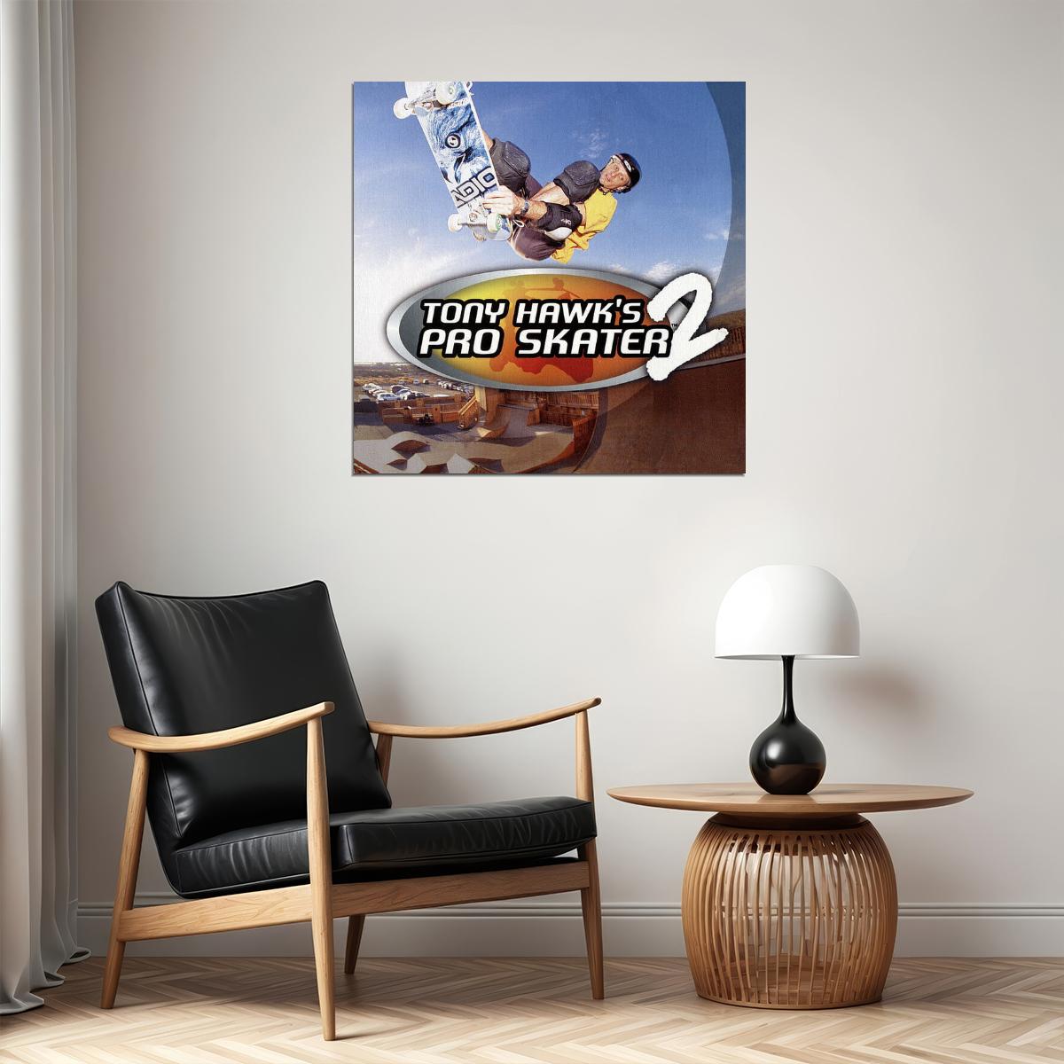 Tony Hawk Pro Skater 2 Poster Iconic Skateboarding Video Game Art Legendary Sports Print - xonomax