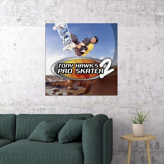 Tony Hawk Pro Skater 2 Poster Iconic Skateboarding Video Game Art Legendary Sports Print - xonomax