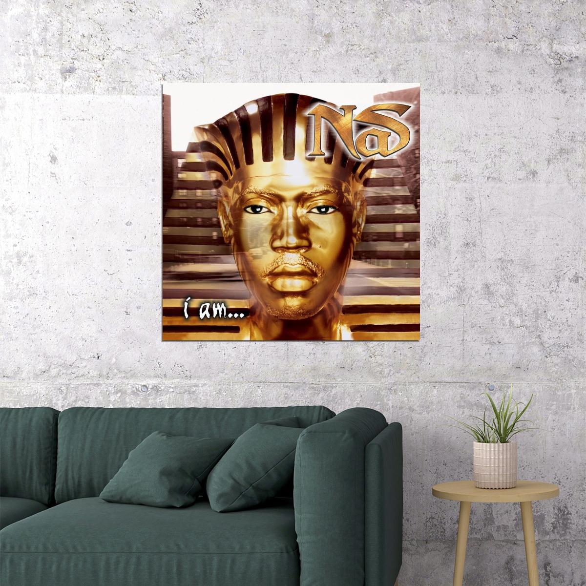 Nas I Am... Album Cover Art Music Poster Rap Hip-hop Artist Wall Print - xonomax
