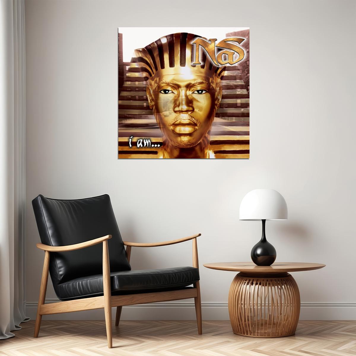 Nas I Am... Album Cover Art Music Poster Rap Hip-hop Artist Wall Print - xonomax