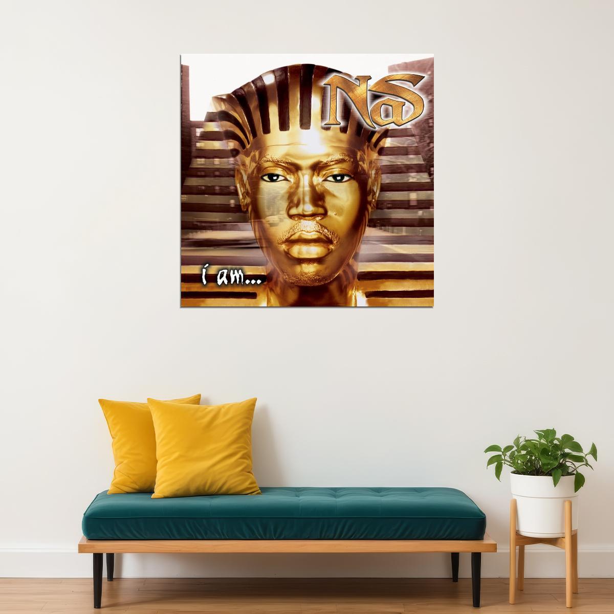 Nas I Am... Album Cover Art Music Poster Rap Hip-hop Artist Wall Print - xonomax