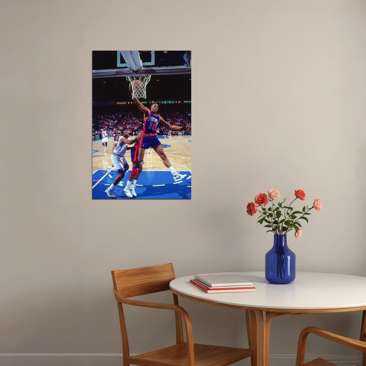 Dennis Rodman Basketball Poster Nba Legend Wall Art Chicago Bulls Sports Print - xonomax