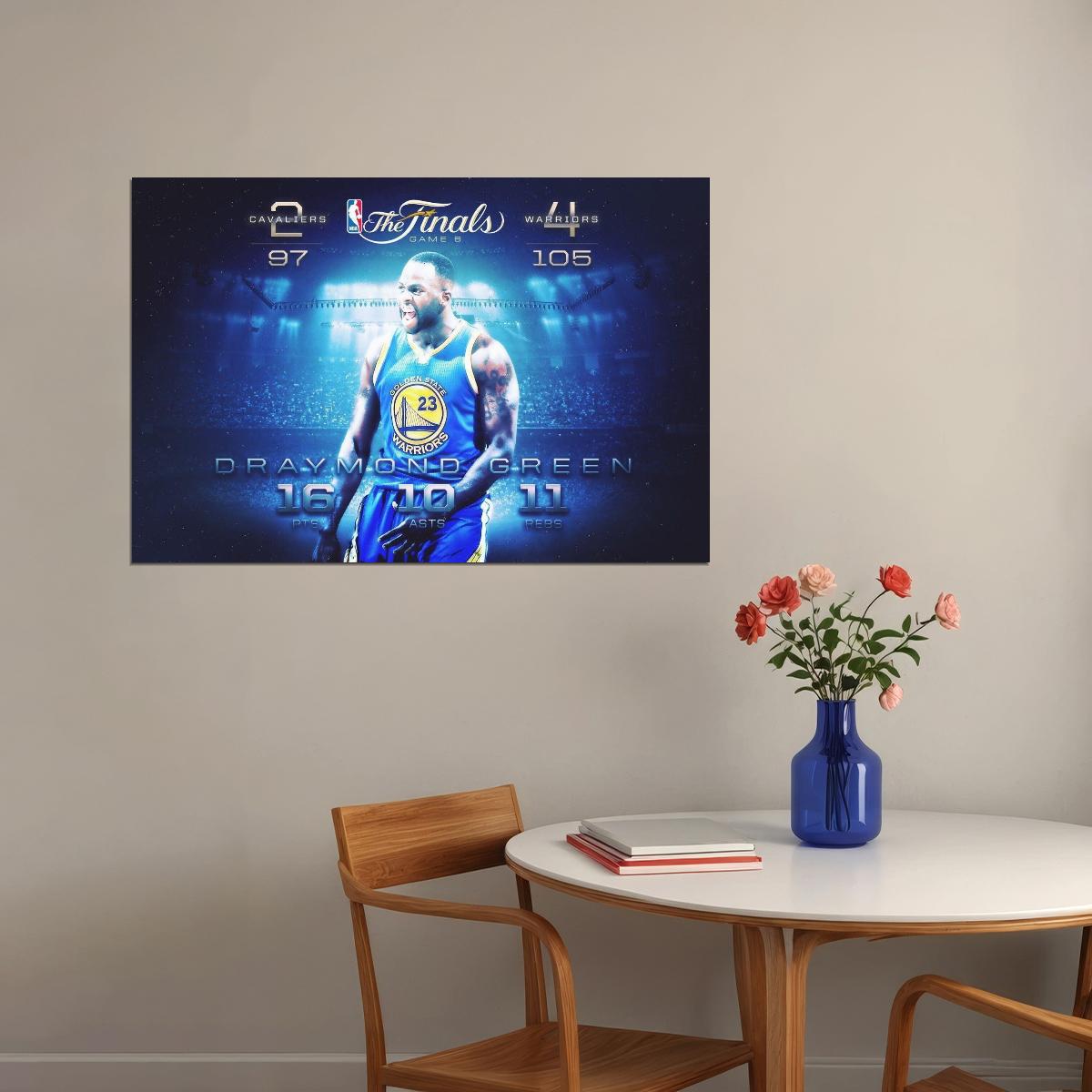 Draymond Green Basketball Poster Nba Player Wall Art Golden State Warriors Print - xonomax