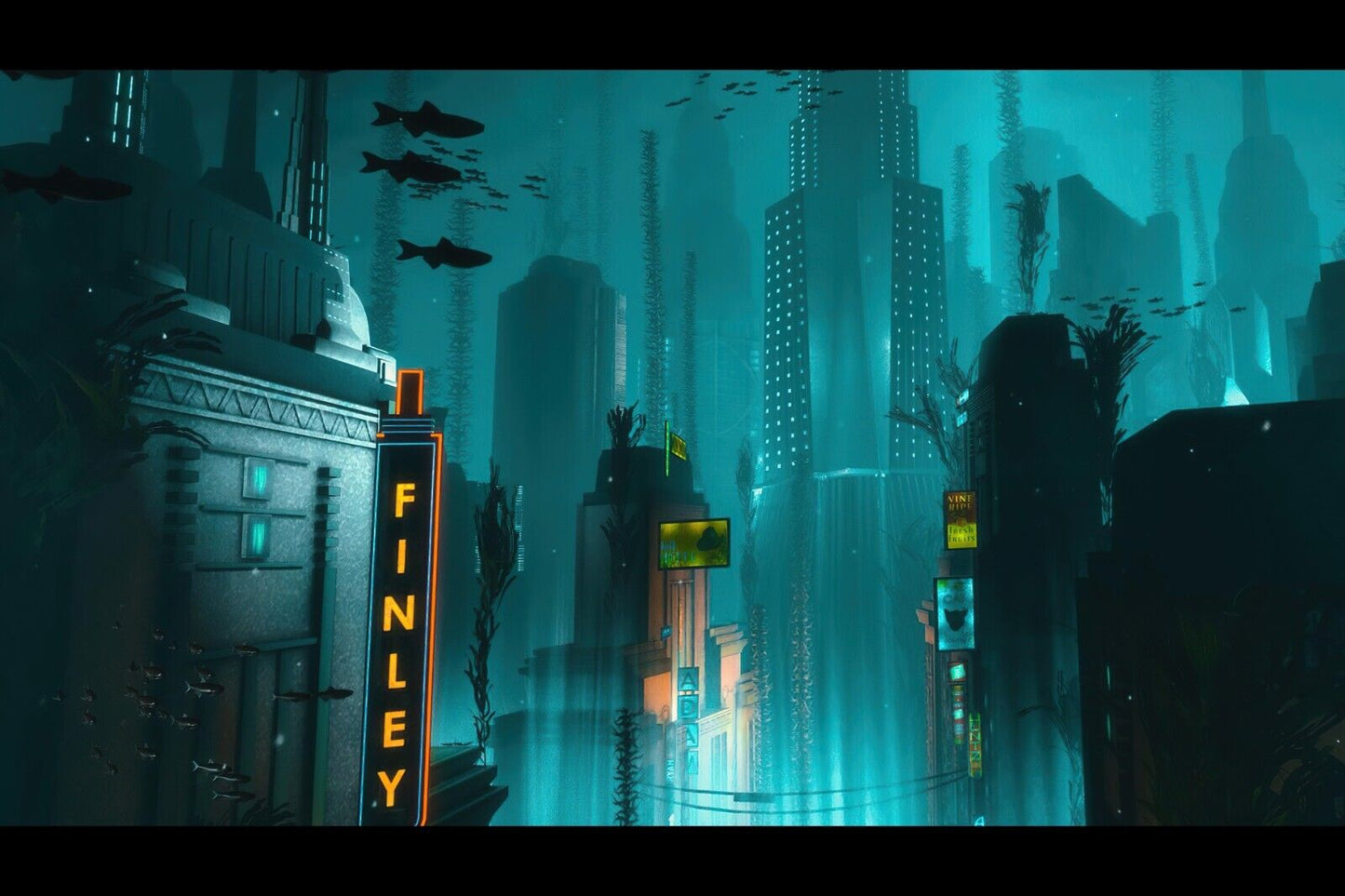 Bioshock Video Game Poster Action Rpg Wall Art Sci-fi Gaming Print - xonomax