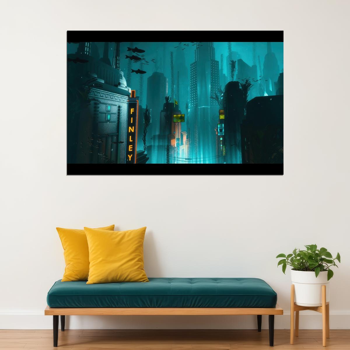 Bioshock Video Game Poster Action Rpg Wall Art Sci-fi Gaming Print - xonomax