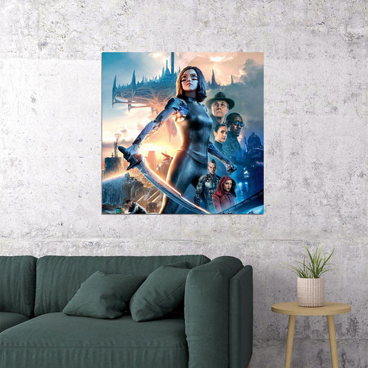 Alita: Battle Angel Movie Poster Sci-fi Film Wall Art Manga Adaptation Print - xonomax