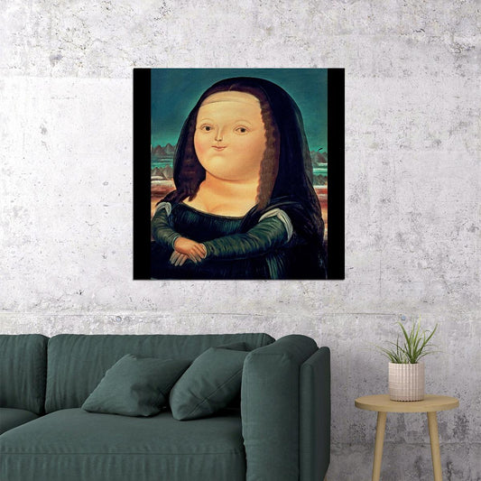 Fernando Botero Mona Lisa Poster Contemporary Art Print Wall Art Painting - xonomax