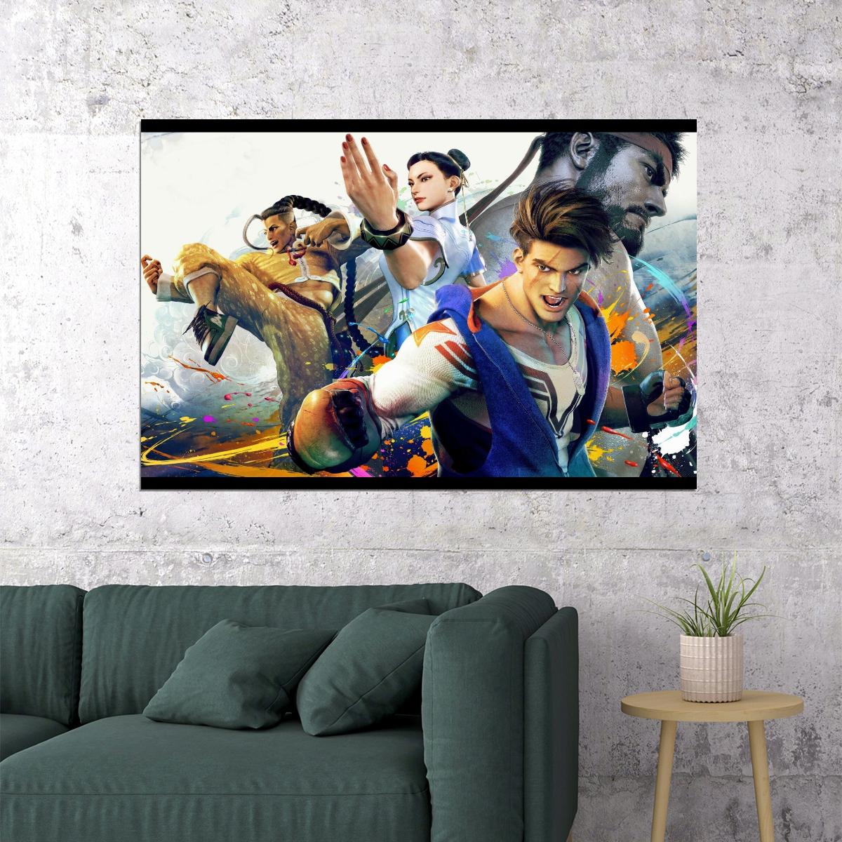 Street Fighter 6 Luke Fighting Video Game Poster Gamer Wall Art - xonomax