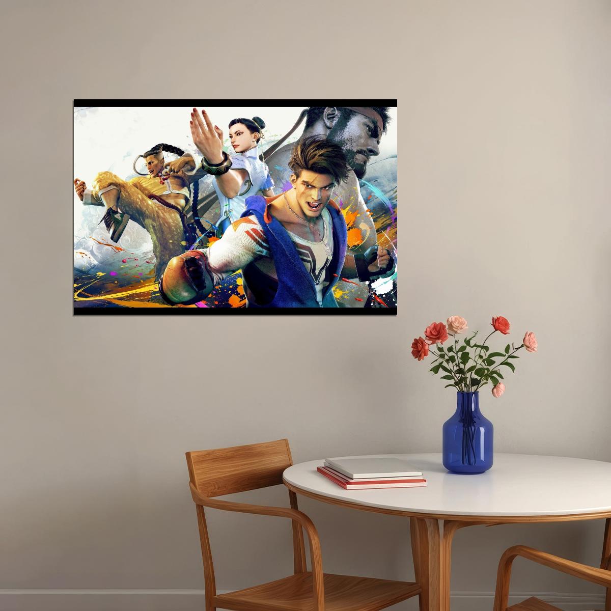 Street Fighter 6 Luke Fighting Video Game Poster Gamer Wall Art - xonomax