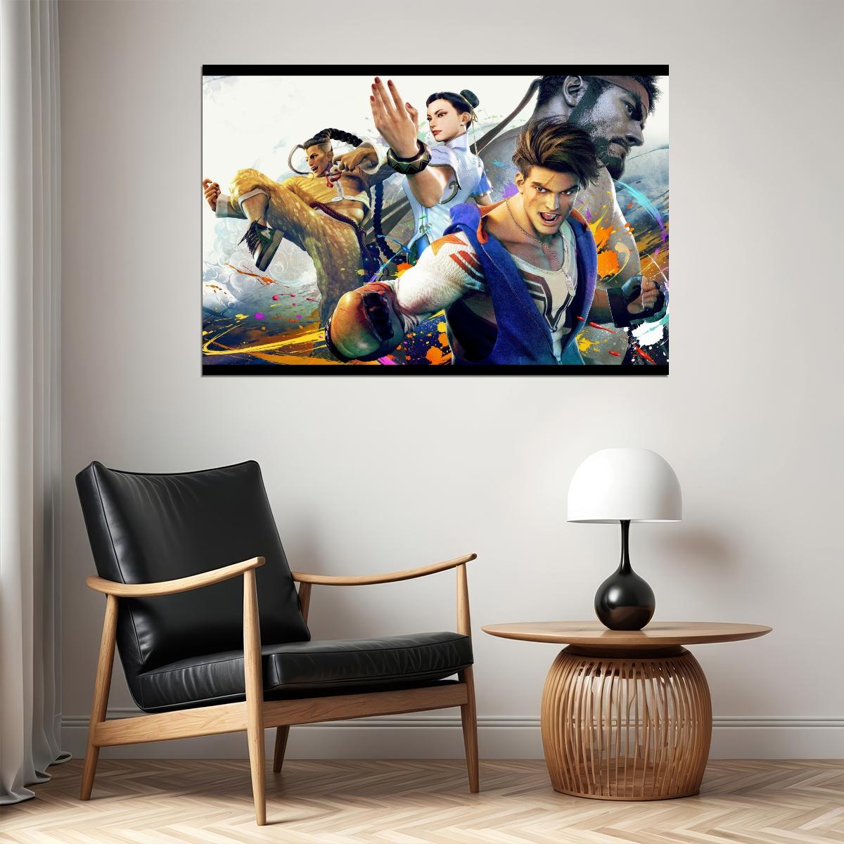 Street Fighter 6 Luke Fighting Video Game Poster Gamer Wall Art - xonomax
