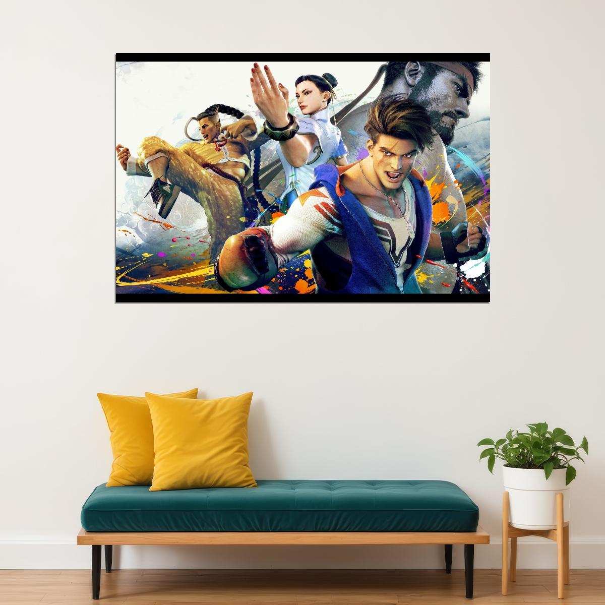 Street Fighter 6 Luke Fighting Video Game Poster Gamer Wall Art - xonomax