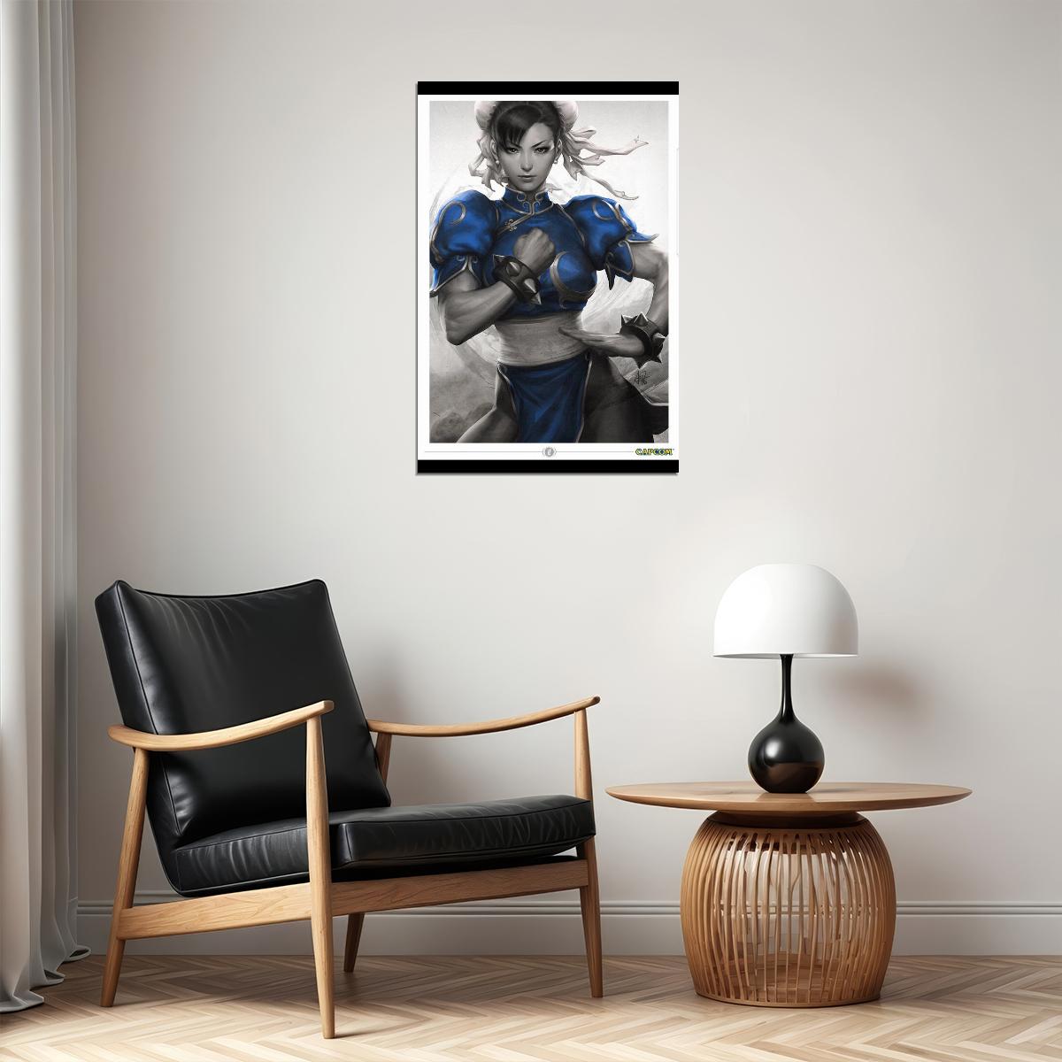 Street Fighter Chun-li Fighting Video Game Poster Gamer Wall Art - xonomax