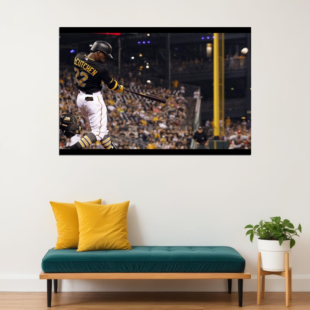 Andrew Mccutchen Baseball Poster Mlb Player Wall Art Pittsburgh Pirates Sports Print - xonomax
