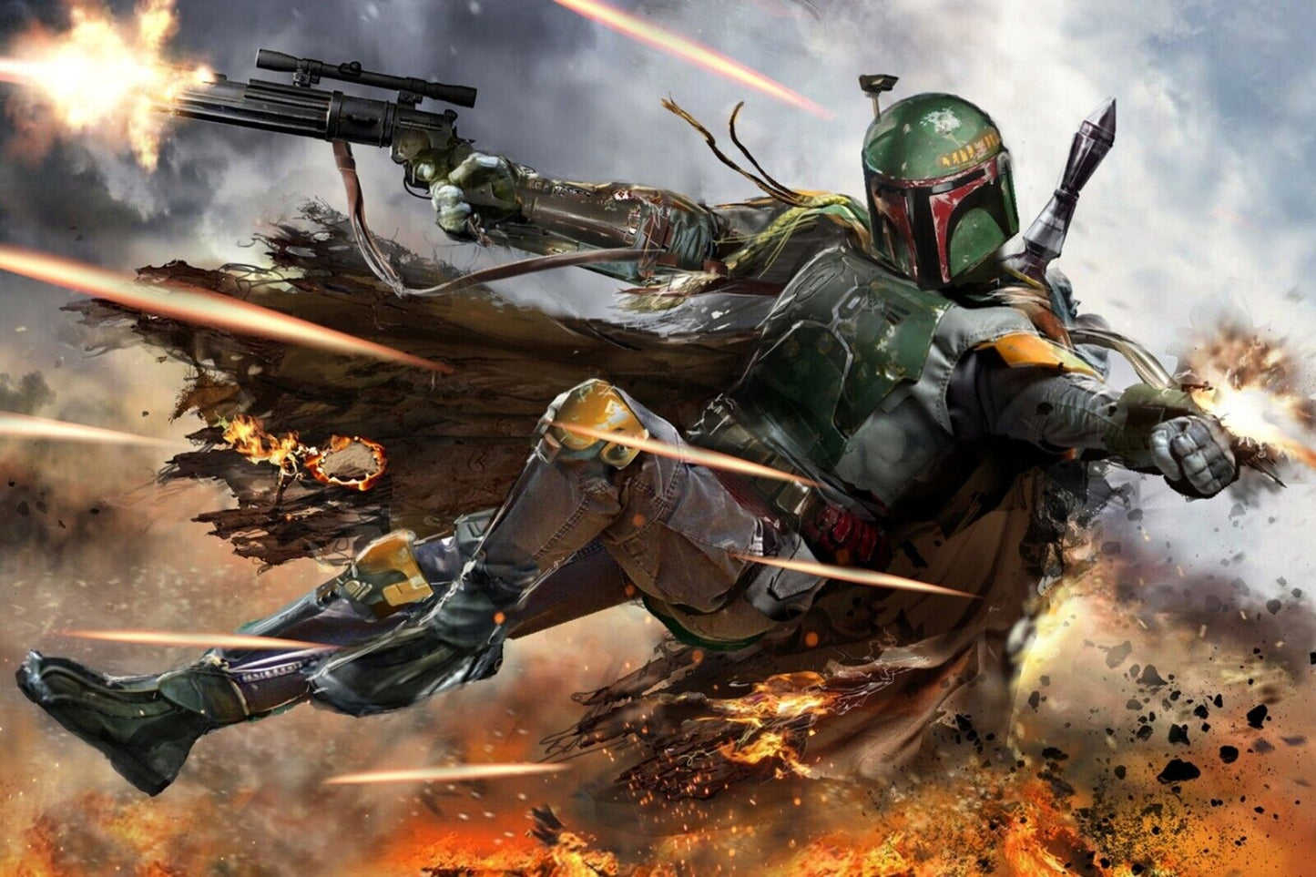 Star Wars Boba Fett Sci-fi Movie Poster - xonomax