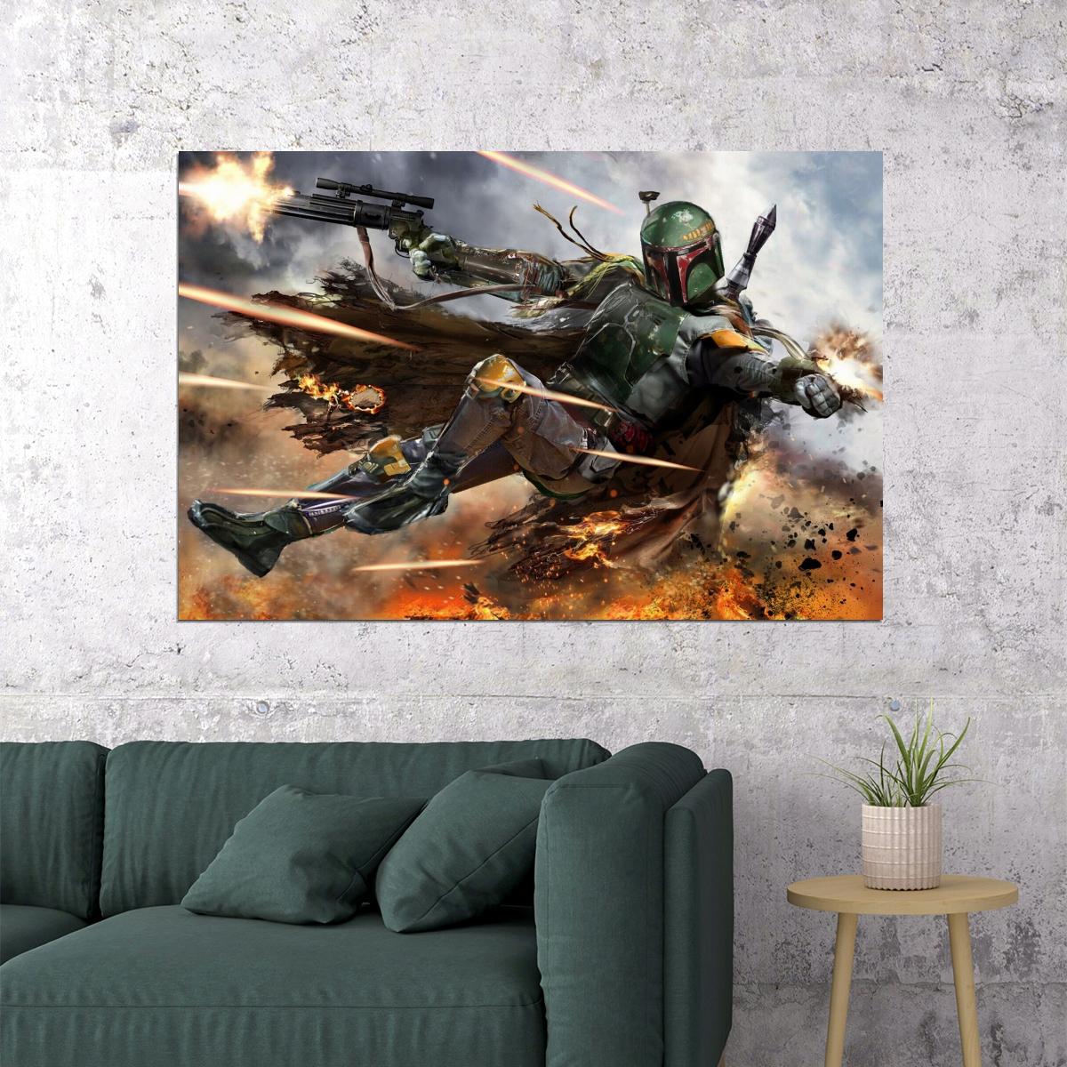 Star Wars Boba Fett Sci-fi Movie Poster - xonomax
