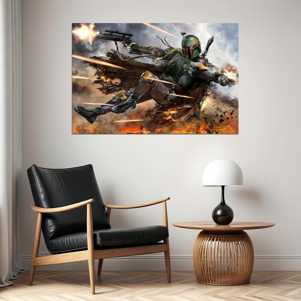 Star Wars Boba Fett Sci-fi Movie Poster - xonomax