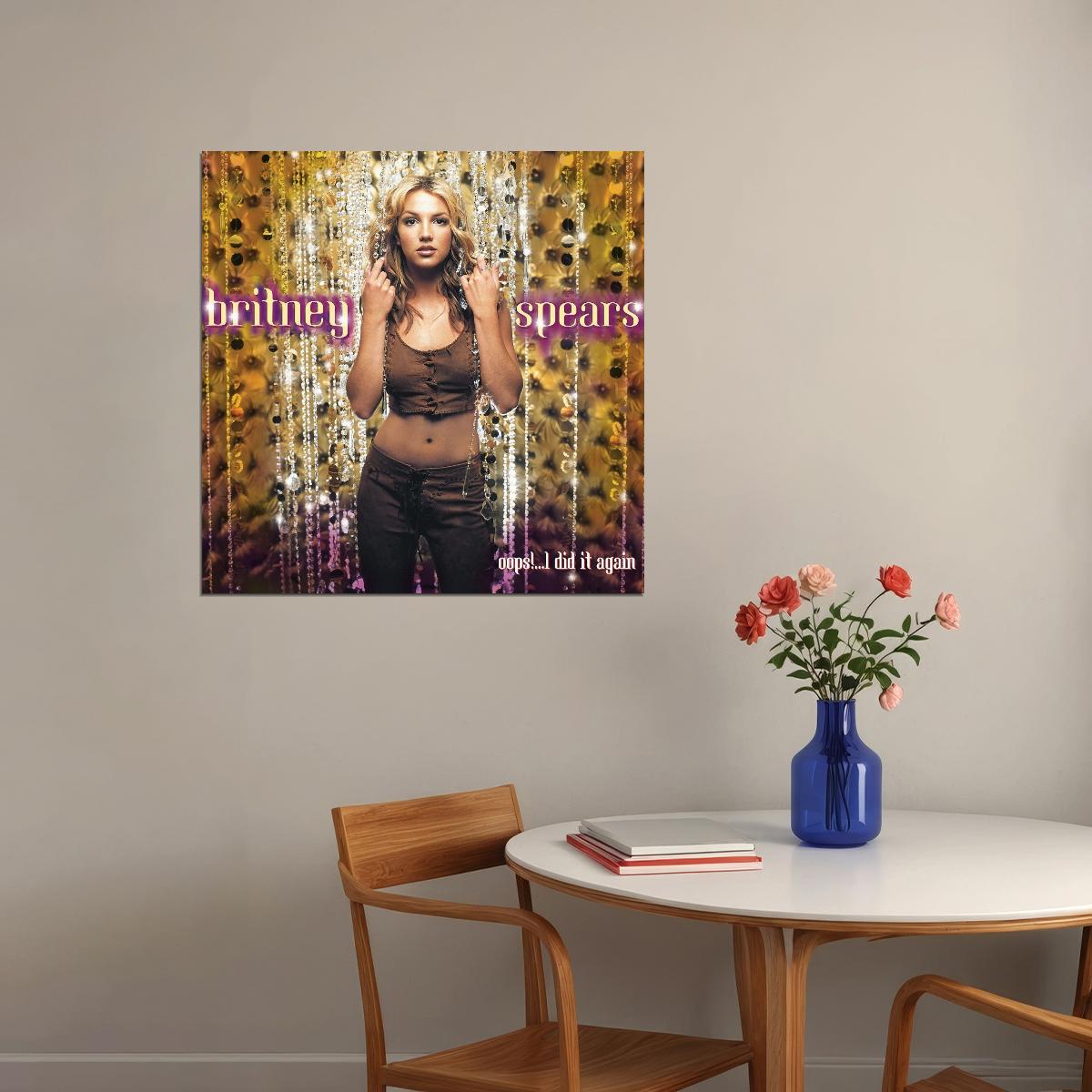 Britney Spears Album Cover Art Pop 90s 00s Music Poster Celebrity Music Print - xonomax