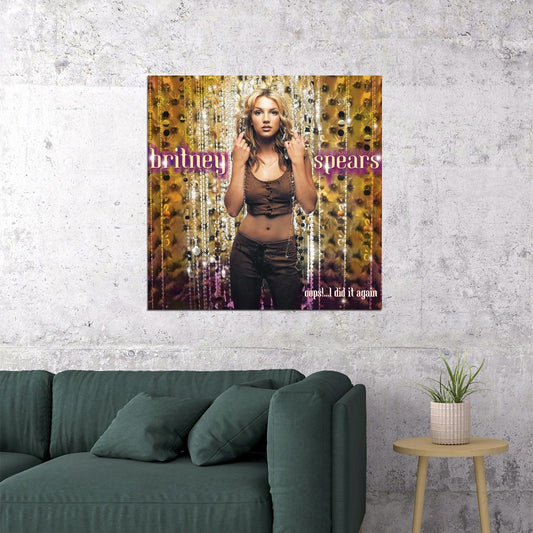 Britney Spears Album Cover Art Pop 90s 00s Music Poster Celebrity Music Print - xonomax