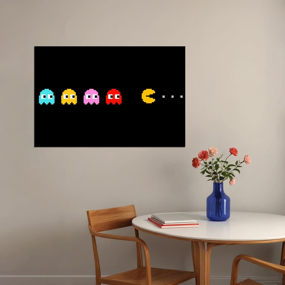 Pac-man Video Game Poster Retro Gamer Art Wall Print - xonomax