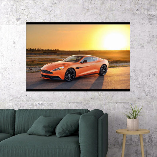 Aston Martin Poster Luxury Sports Car Wall Art Supercar Print - xonomax