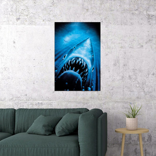 Jaws Shark Movie Poster Classic Horror Film Wall Art - xonomax