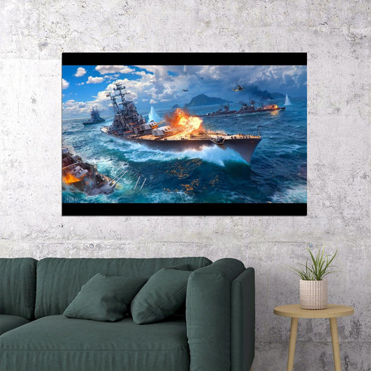 World Of Warships Video Game Poster - xonomax